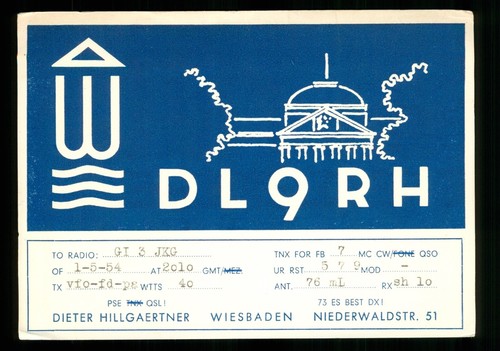 Qsl card radio germany - card,