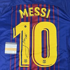 Maglia Lionel Messi firmata Barcellona Spagna 2018 autografata #10 certificato di autenticità