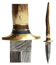Bone Damascus Athame - Pugnale