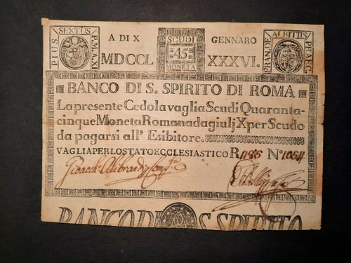 Scudi banco santo spirito - 45,