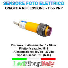 FotoSensore Fotocellula Sensore Prossimità ON/OFF a riflessione 0-10cm tipo PNP