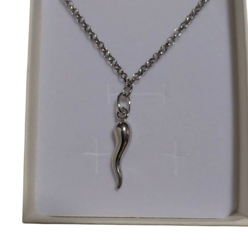 Collana argento 925 corno - collana,