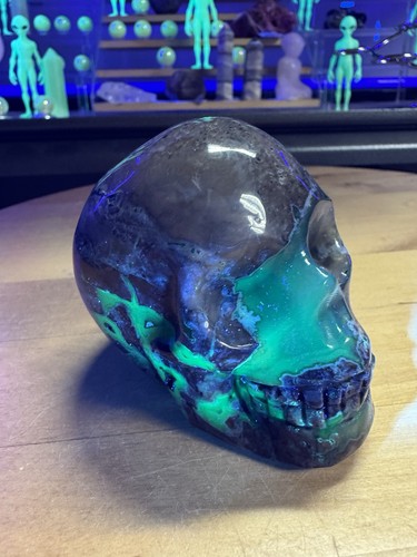 7367 volcano agate skull - 7367,