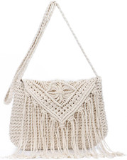 Women Retro Knit Shoulder Bag