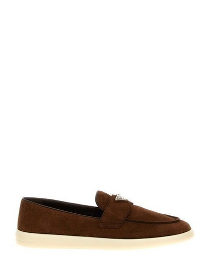 Prada suede leather loafers - prada,