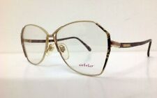 Atrio Montatura Da Vista Vintage 1988 Grande Metallo estroso Inserti Neri donna