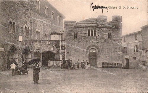Dh518 cartolina bevagna chiesa - bevagna,