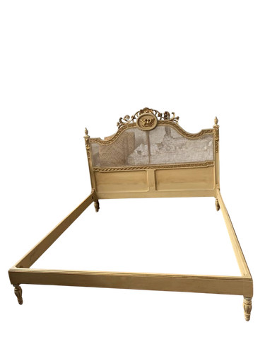 Letto legno intagliato e - letto,