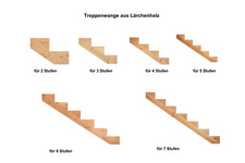 Montante per scale senza gradini terrazzo legno massello di larice 1 pezzo