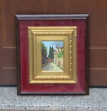 N5075 QUADRO CASA DI CAMPAGNA 13x18 OLIO SU TELA DIPINTO DINO MATTEONI