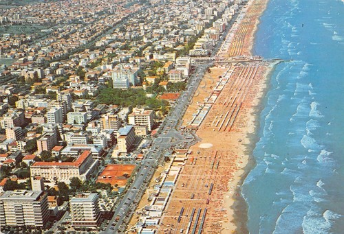 Cartolina riccione veduta - riccione,