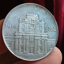 Moneta In Argento Malta 4 Lire