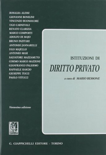 Istituzioni diritto privato - istituzioni, di