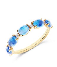 Nanis Anello Dancing in The rain AZURE Oro 18kt, diamanti e Topazio blu london