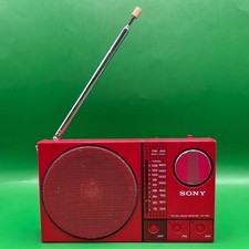 Raro!!! SONY ICF-S30 FM AM 2BAND radio a transistor portatile rossa usata dal Giappone
