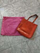 Borsa donna a spalla double face arancio e oro Camomilla