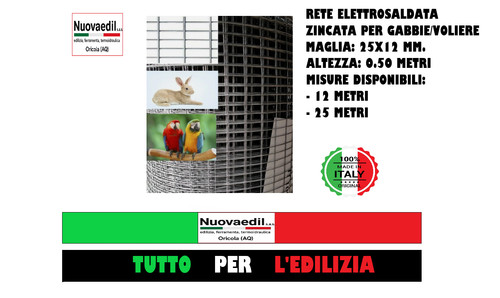 Rete 12x25 elettrosaldata per - rete,