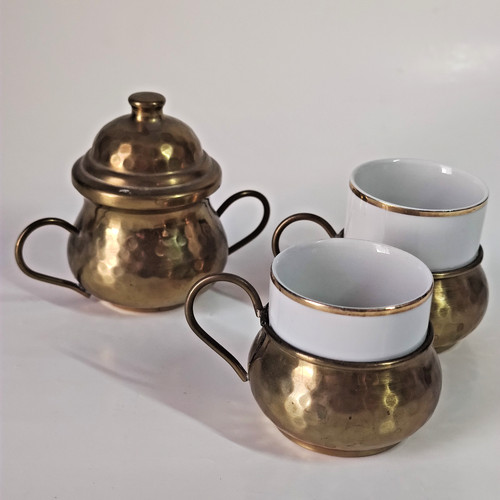 Set zuccheriera ottone - set,