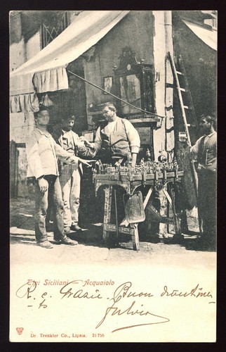 Cartolina sicilia acquaiolo - cartolina,