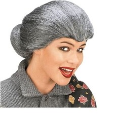 Parrucca brizzolata grigia befana nonnina Carnevale Halloween Teatro Capelli