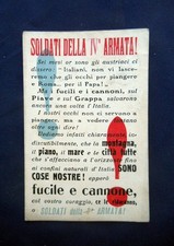 1918 rara CARTOLINA militare WW1 Franchigia Censura Propaganda "VI° Armata !"