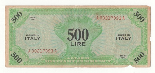500 lire serie 1943 - am,