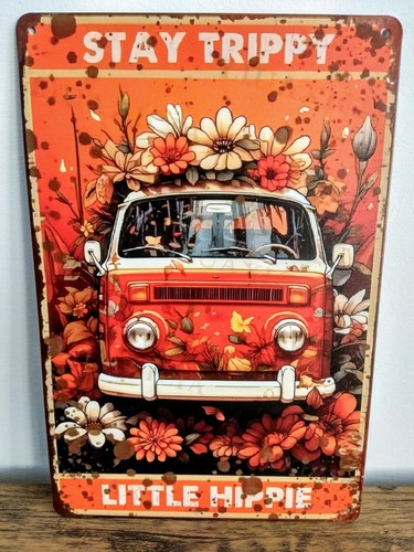 Insegna camper van hippy - camper,