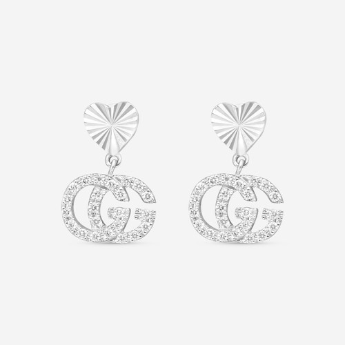 Orecchini gucci oro bianco - oro, 18