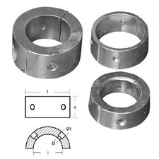 Anodo in Zinco a Botte Collare GORI per Barca Vela Asse Elica