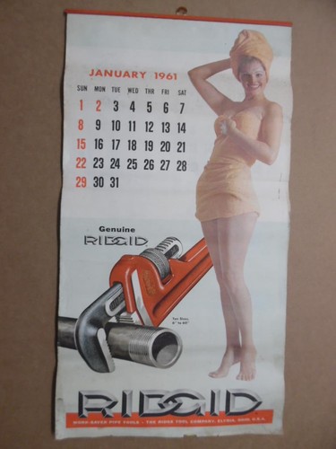 1961 ridgid tools calendar - 1961,