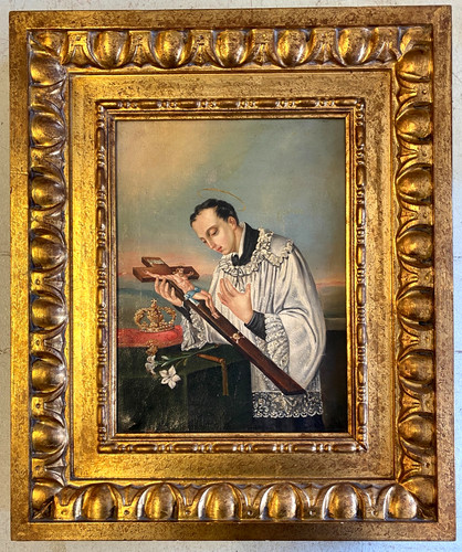 Antico dipinto olio tela san - dipinto,
