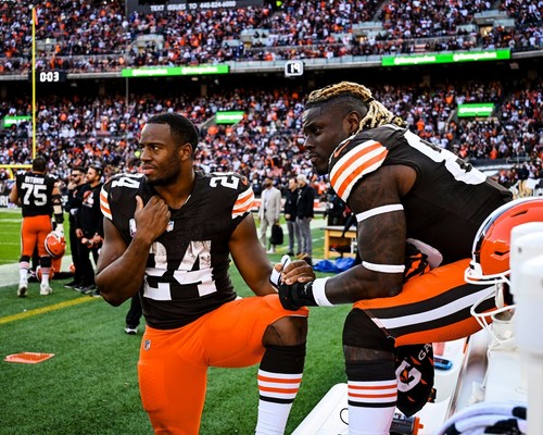 Foto calcio nick chubb david - foto, &