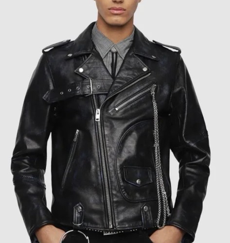 Giacca diesel biker pelle - diesel, in