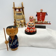 Set 4 Bambole Kokeshi Daruma