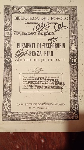 Elementi telegrafia senza - telegrafia,