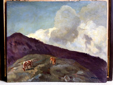 Antico dipinto olio - dipinto, a.