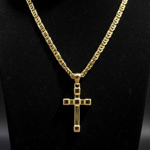 Collana con croce - in, oro