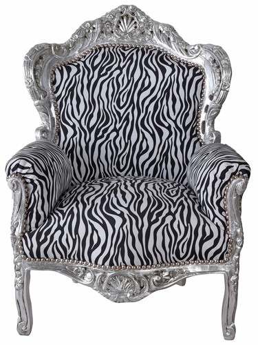 Poltrona argento barocco trono