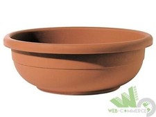 4 PZ VASO BASSO CIOTOLA ROTONDO 70X25 CM PER BULBI PLASTICA COL. TERRACOTTA