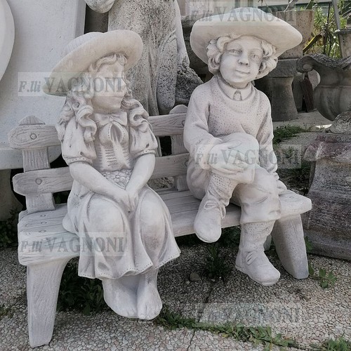 Coppia statua bambino - , bambina