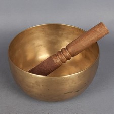 Campana Tibetana Singing Bowl Ottone Lucido Meditazione Yoga Vintage XX Sec.
