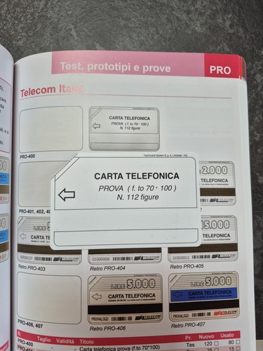 Rara scheda telefonica - prova,