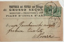 2567 ASTI PIANO D'ISOLA TRATTORIA DEL POPOLO PROD. VINI - ANGOLO MANCANTE