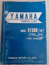 Yamaha Libretto Parti Di Ricambi Moto XT500 1978