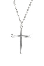 Collana uomo croce bacchette