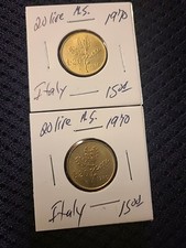 2 Coin, Italy, 20 Lire, 1970