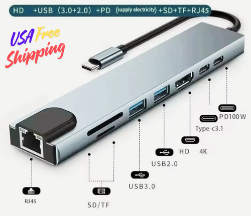 Adattatore hub usb c - da, in