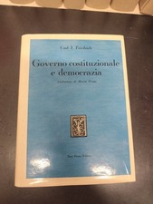 LIBRO GOVERNO COSTITUZIONALE E DEMOCRAZIA CARL J. FRIEDRICH NERI POZZA 1950