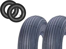 2 COPERTONI 3.50 - 8 + CAMERE D'ARIA PNEUMATICI 4PR RIGATI GOMME RUOTE CARRIOLA