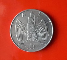 1 LIRA 1940 ERRORE EVANESCENZE